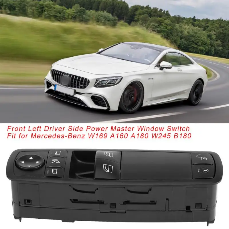 1 шт., главный переключатель стеклоподъемника с левой стороны для Mercedes-Benz W169 A160 A180 W245 1698206510, автомобильные аксессуары