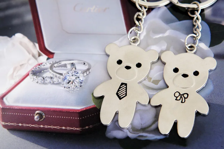 Couple Bear keychain - New Cool Luxury metal Keychain Car Key Chain Key Ring Cute Bear chain For Man Women Gift wholesale 17285 Couple Bear keychain - New Cool Luxury metal Keychain Car Key Chain Key Ring Cute Bear chain For Man Women Gift wholesale 17285
