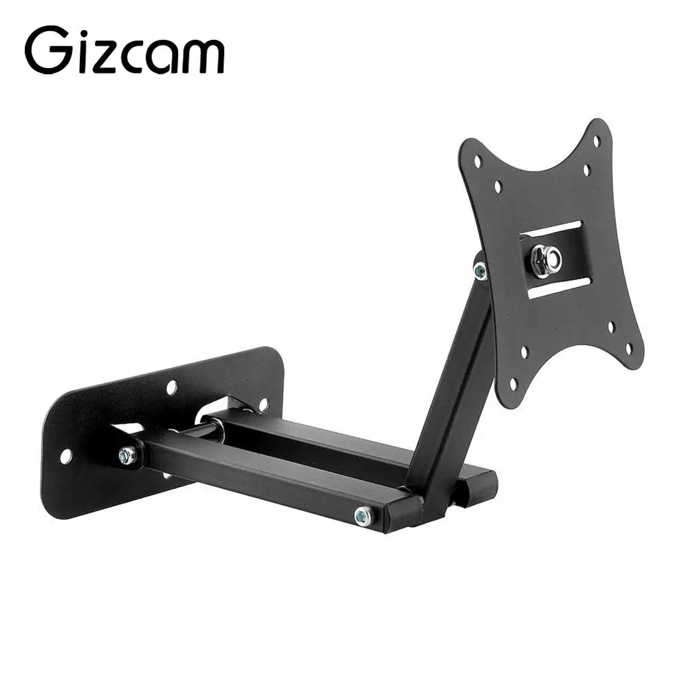 Gizcam توضيح الفولاذ المعادن قابل للتعديل الميل قطب حامل حامل LED LCD PC مراقب التلفزيون جدار جبل بين قوسين 10-26\