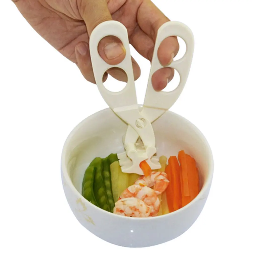 

Lemonbest Professional Safe Care Crush Baby Kids Cut Food Shears Feeding Toddlers Scissors