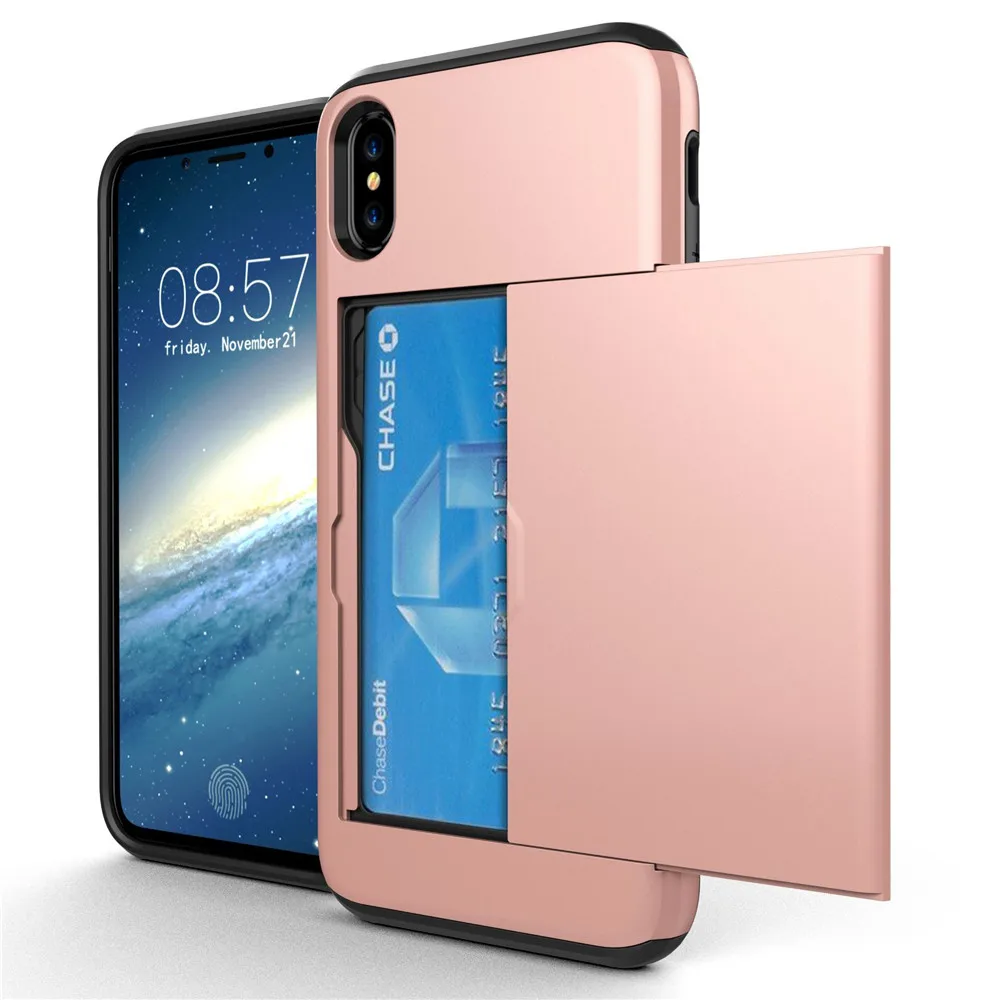 

Case For Samsung Galaxy note 7 8 9 s9 Plus Samsung Galaxy s8 s8 plus s7 s6 edge Card Slot Phone Case