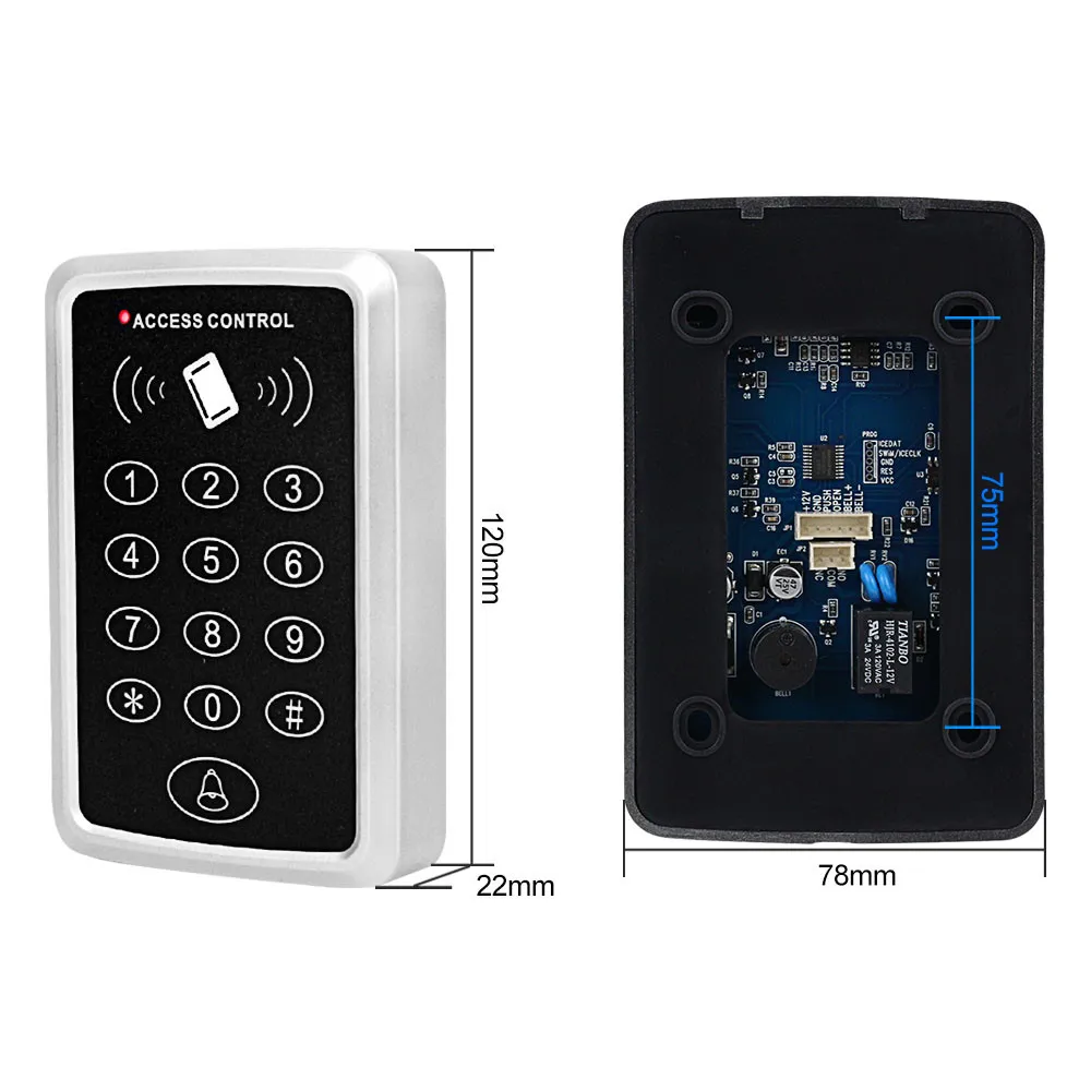 RFID Клавиатура система контроля доступа Водонепроницаемый Чехол Открытый 10 шт. EM4100/TK4100 брелоки открывалка двери для домашней системы блокировки