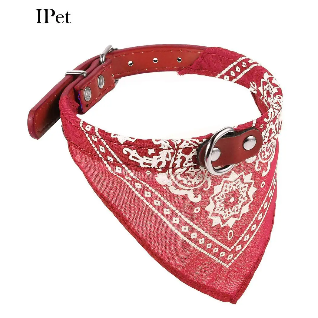 

Fashion 5 Color Soft Cute Dogs Collar Pets Artificial Towel Comfortable Leather Pet products Adjustable Collar Cat Neck Scarf