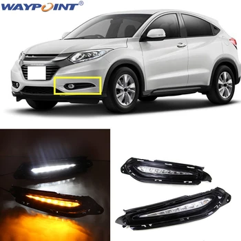 

For Honda CRV 2013-2016 2PCS White DRL Daytime Running Light Yellow Turn Signal