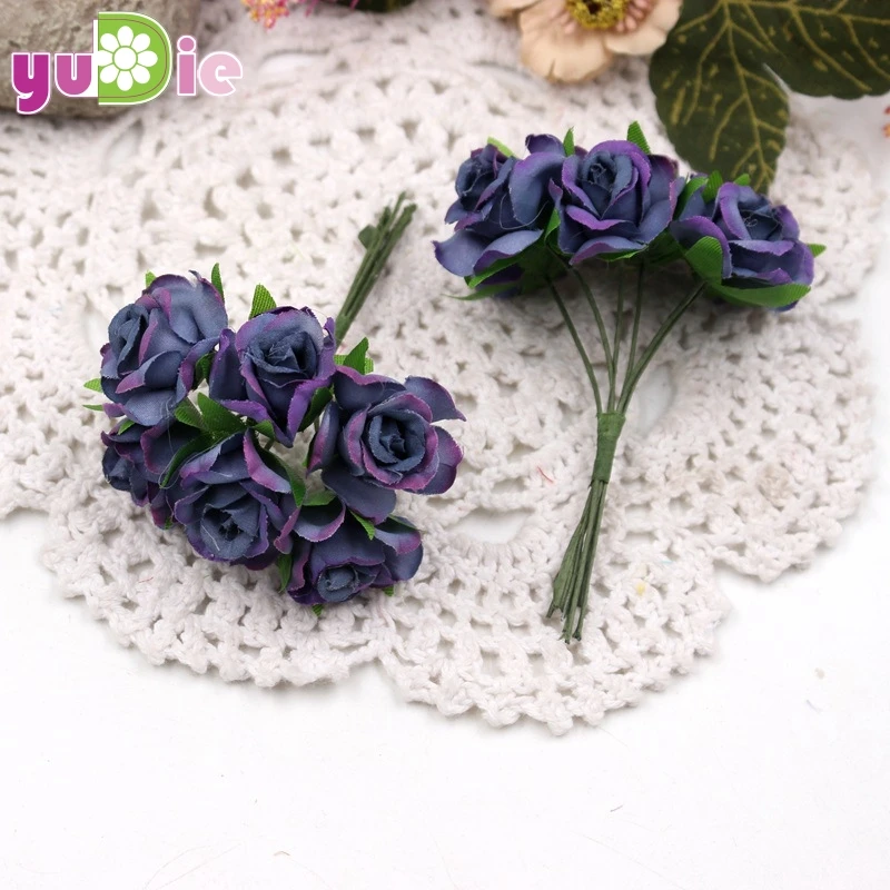 6pcs/lot Mini-silk Rose Bouquet Artificial Flower For Wedding Decoration House Flores Wedding Costume Hat DIY Accessories 6pcs/lot Mini-silk Rose Bouquet Artificial Flower For Wedding Decoration House Flores Wedding Costume Hat DIY Accessories