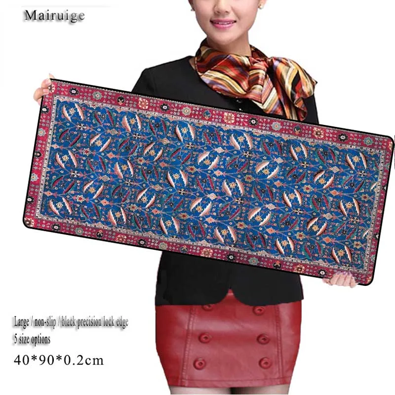 

Mairuige Shop Persian Carpet Rubber Mouse Pad Large Mouse Mat Desk Mats Big Mousepads Gaming Rug XL for Office Work/ Gaming