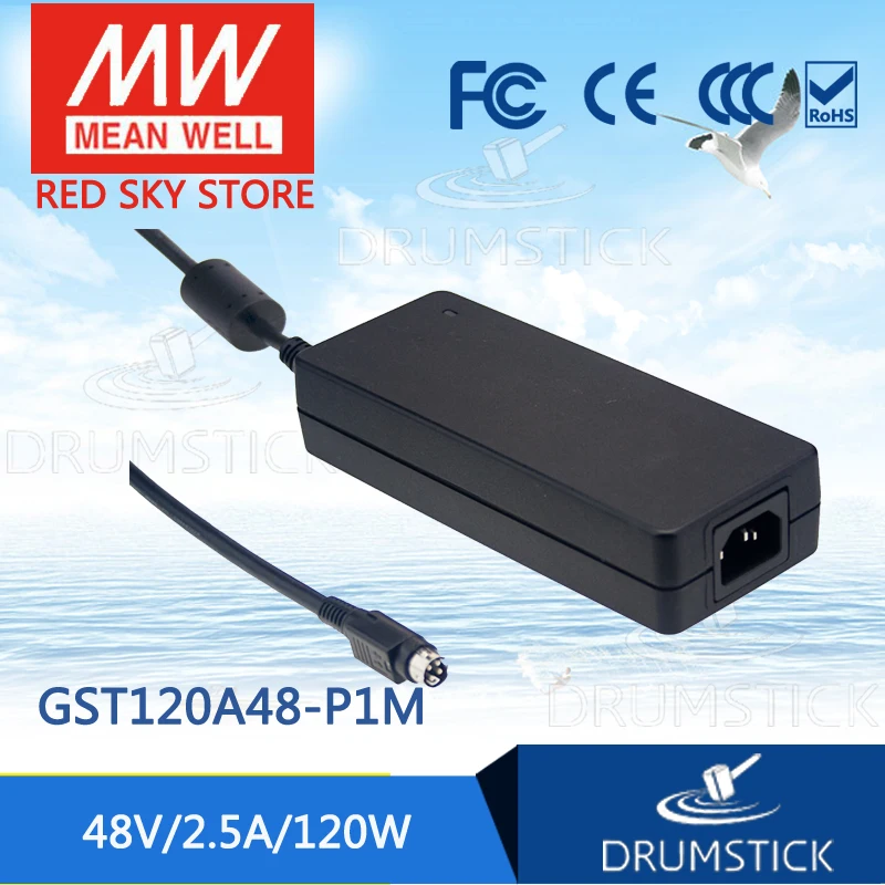 

Special Deal MEAN WELL GST120A48-P1M 48V 2.5A meanwell GST120A 48V 120W AC-DC High Reliability Industrial Adaptor