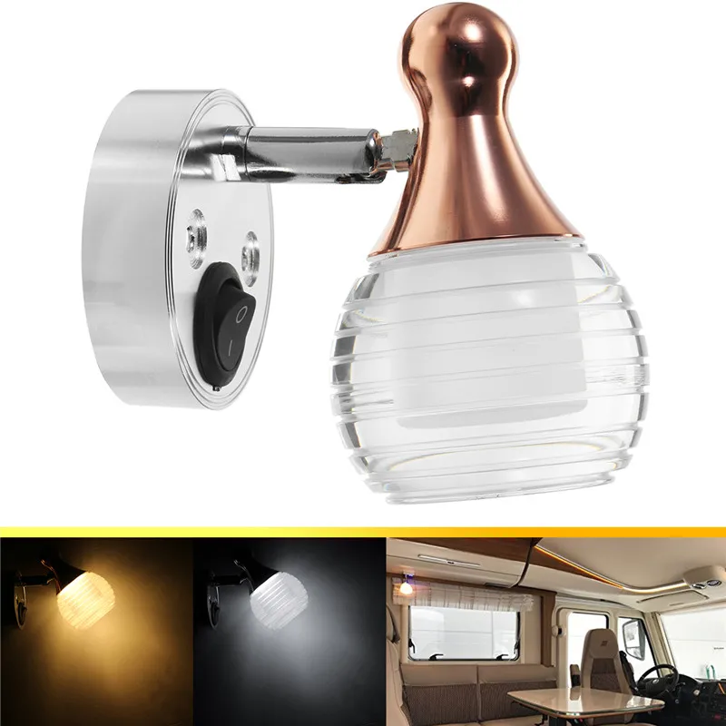 

4W Wall lamp LED Spot light interior Reading light universal for camper RV Boat LED Reading Lamp