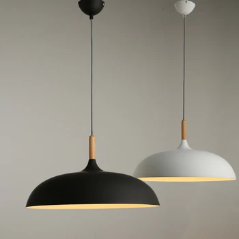 

Minimalist Modern Pendant Lamps E27 Wood & Aluminum Lampshade Hanging & Pendant Lights 110V 220v for Art Fashion Decor Luminaire