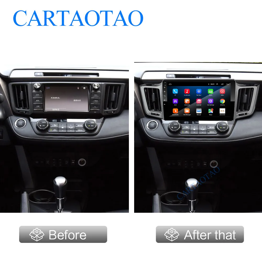 2 din Android 8 1 автомобильный dvd плеер для Toyota RAV 4 2013 2014 2015 2016 2017 10 &quotАвтомобильный