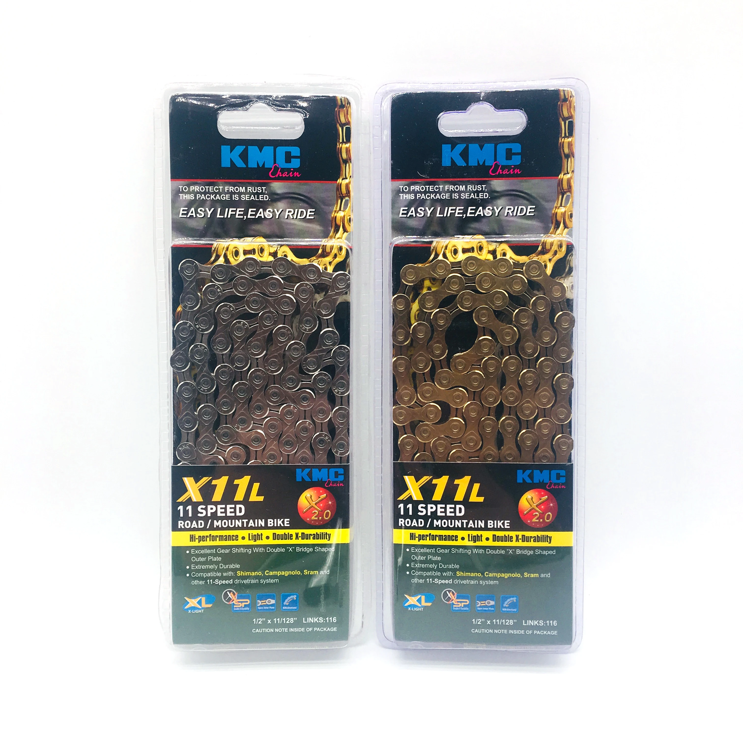 

KMC X11L Bicycle Chain 11Speed MTB Super Light Hollow Mountain Bike Chain 118 Links Gold Silver 11s Training Chain