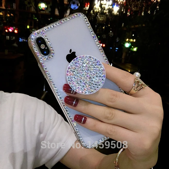 

For LG G5 G6 G7 G8 Q7 Q6 Q8 Stylus 2 3 X Power 2 K40 K8 K10 2017 V10 V20 V30 Q Stylo 4 Rhinestone Case Expanding Holder Diamond
