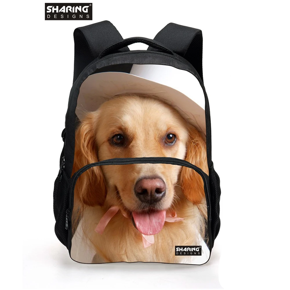 Preppy Style Children Animal Bagpack Cute Pug Dog Printing School