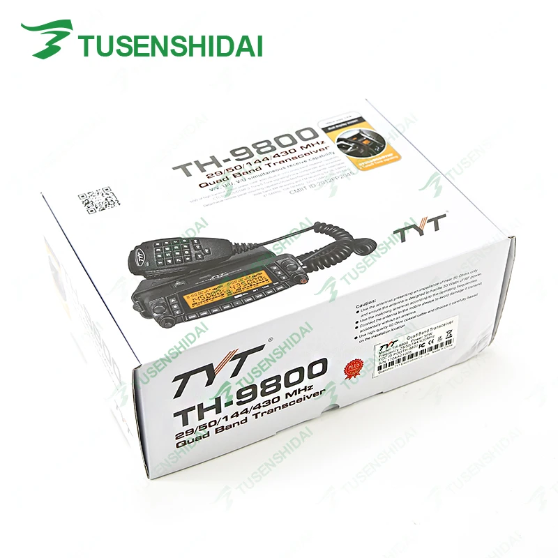 Новейшая версия TYT четырехдиапазонная CB VHF UHF Автомобильная рация TH 9800 50 Вт