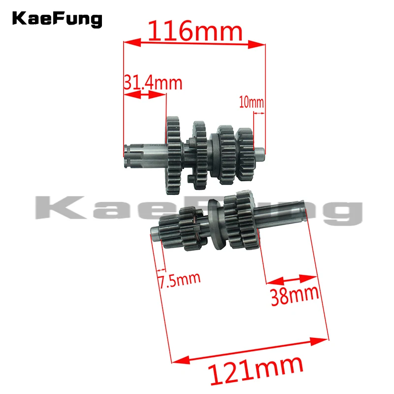 Мотор четвёртого Шестерни основной Countershaft передачи Шестерни коробка основной счетчик вала Fit Lifan 125cc Электрический ноги запуска двигателей ZB-110