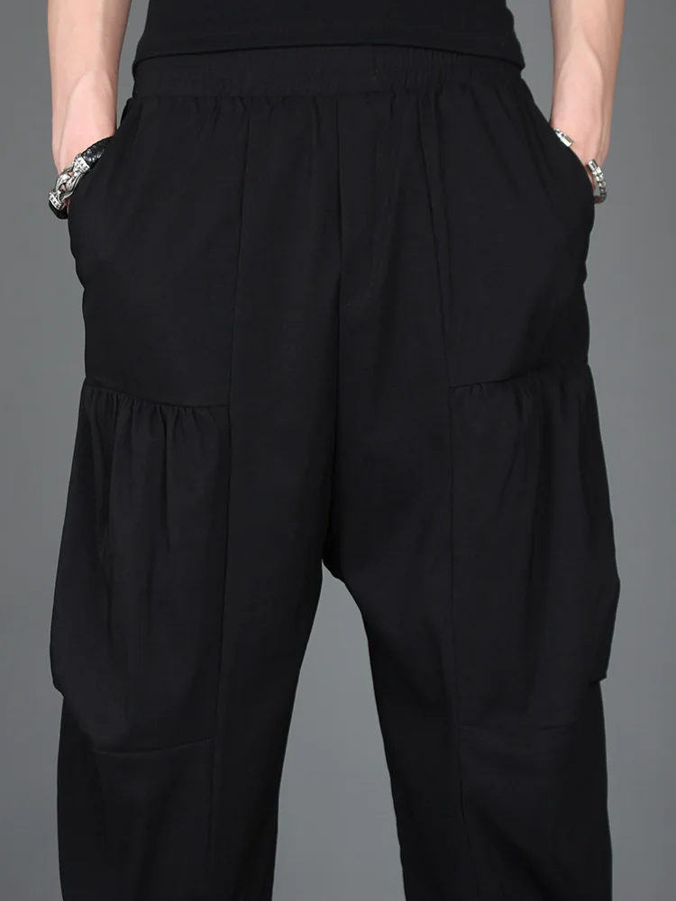M-3xl! новые летние свободные шаровары, большие штаны в Корейском стиле, повседневные штаны с 8 маленькими ногами, Мужские штаны с летящей мышкой