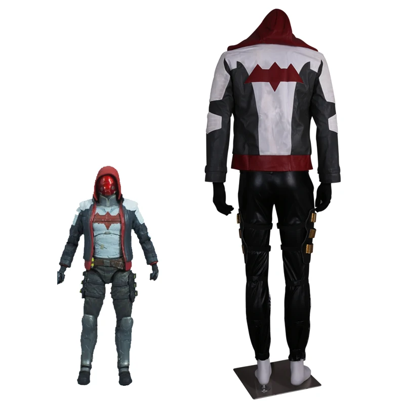 Игра Бэтмен: рыцарь Аркхема красный капюшон костюмы для косплея