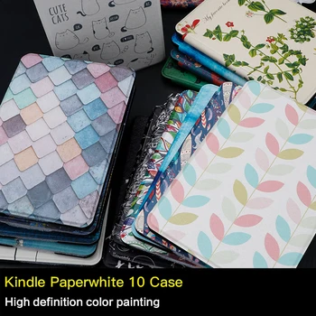 

WALNEW Original PU Leather Case for Amazon Kindle Paperwhite 2018 (10 generation) 6inch E-book Cover Smart Auto Sleep/Wake