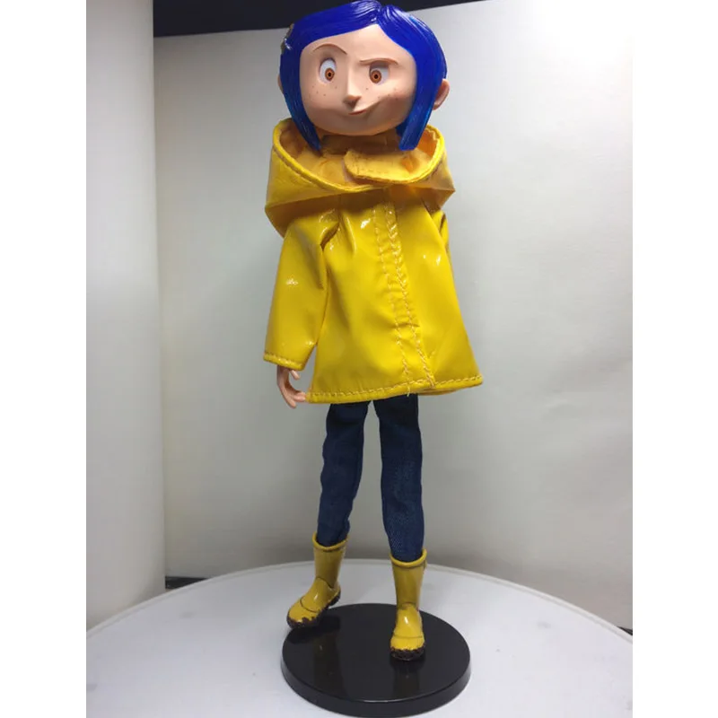 

HOT Movie Coraline & the Secret Door NECA Raincoat PVC Action Figures Toys Dolls 17CM