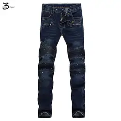 XMY3DWX джинсы для женщин с для мужчин в Европе и стиль локомотив тонкий средства ухода за кожей стоп/Мужская мода личности отверстие крашеные