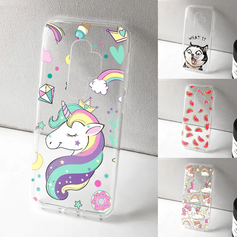 

Phone Case For Samsung Galaxy A3 A5 A7 2017 J3 J5 J7 2017 S8 S9 Plus Unicorn Cat Cute TPU Soft Silicone Protective Back Cover