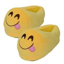 Smile Emoji Slippers Plush Shoes Home House Winter Slippers For Children Women Slippers
