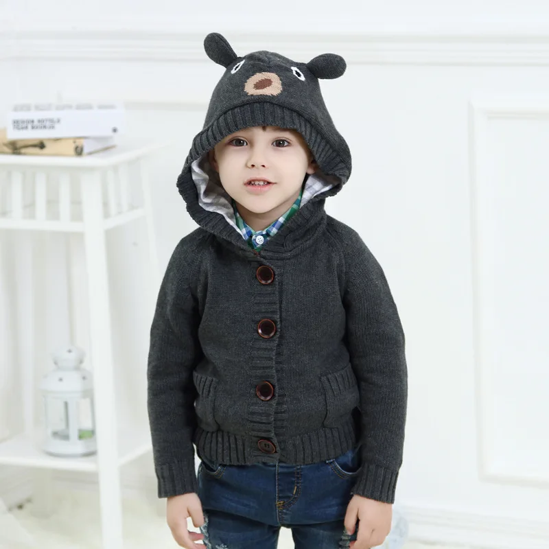 MamaLOVE/Осенне зимний свитер с длинными рукавами для мальчиков детский кардиган