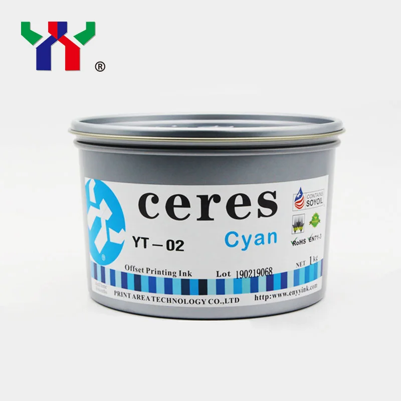 Ceres YT 02 экологически чистые офсетные чернила для бумаги пурпурный 1кг/банка|Чип