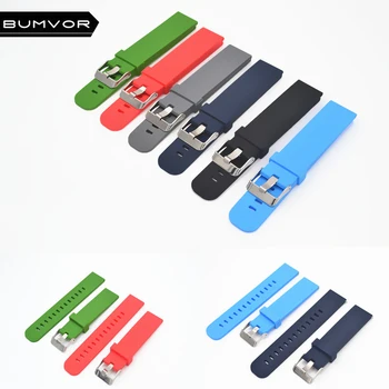 

Newest Fashion 18/ 20/22mm Watch Sport Durable Silicone Watchbands For Strap For Samsung 360 Huawei Smart Watch Men's