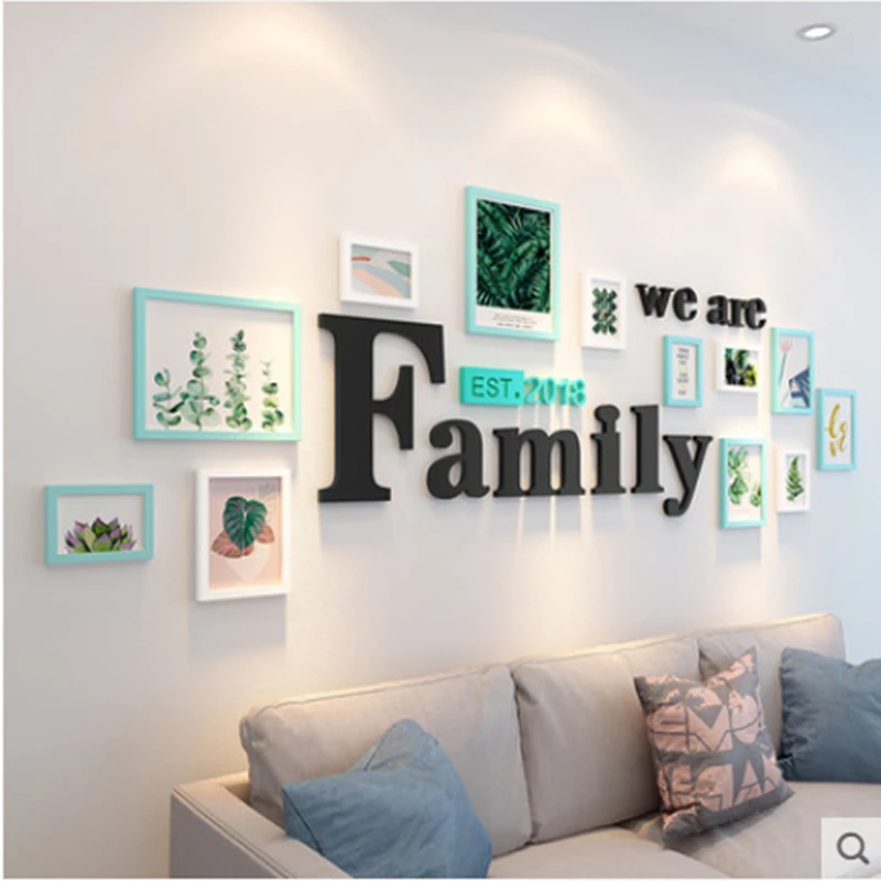 12pcs Nordic style Family Wall Photo Frames Combination Set Wooden