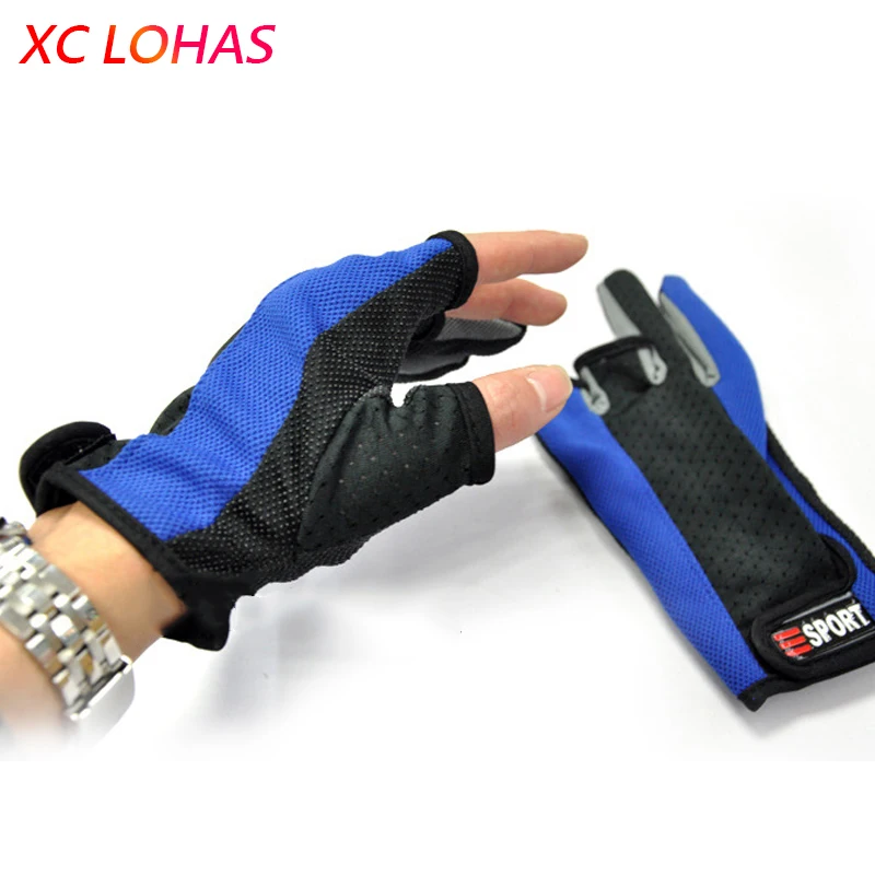 

Random Color Anti Slip Summer Fishing Gloves Breathable 3 Half-fingers Mittens Gloves Fishing Tools Accessories Low Price