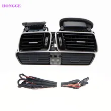HONGGE хром пианино краска хром кондиционер вентиляционное отверстие+ кабель для Passat B6 B7 CC LHD 3AD819728A 3AD819701A 3AD 819 702A