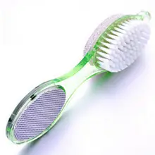1pc ferramenta de cuidados com os pés 4in1 pé pedra pomes removedor de pele morta escova pedicure moagem ferramenta cor aleatória venda quente