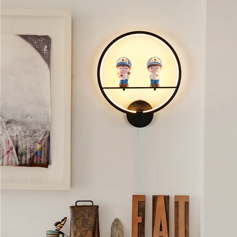 

Black/white LED wall lamp simple modern dining room living room staircase children's room bedroom lighting home accessories