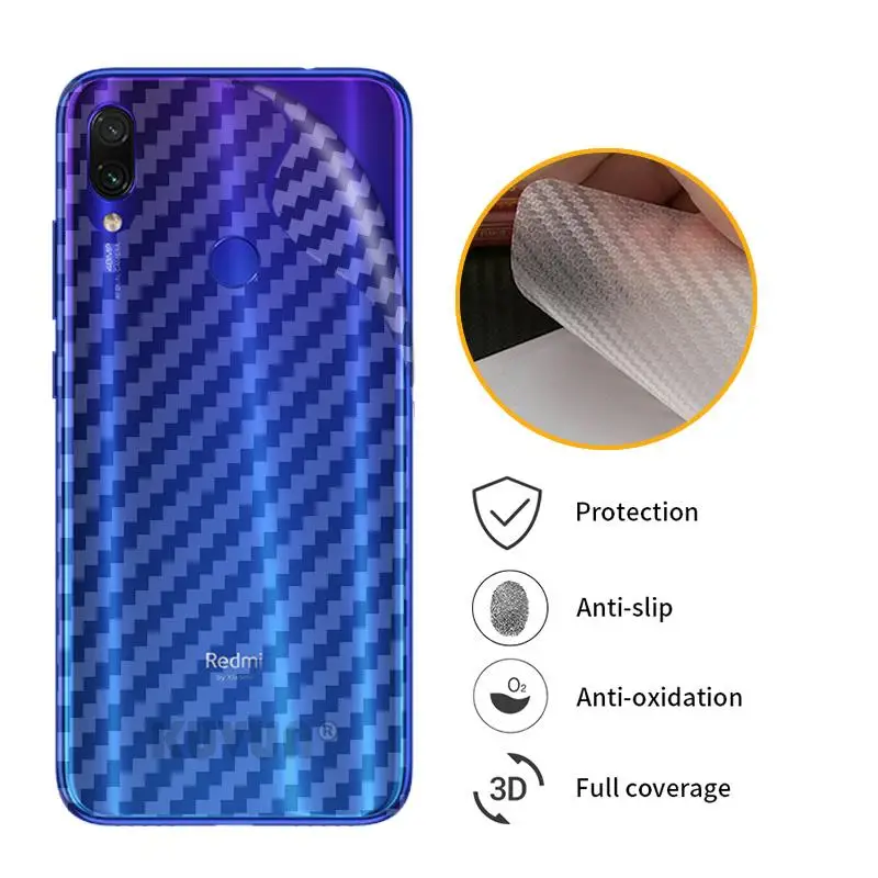 Защитная пленка для задней панели из углеродного волокна MCEMEME 3D Xiaomi Redmi K20 Note 7S Y3 Pro