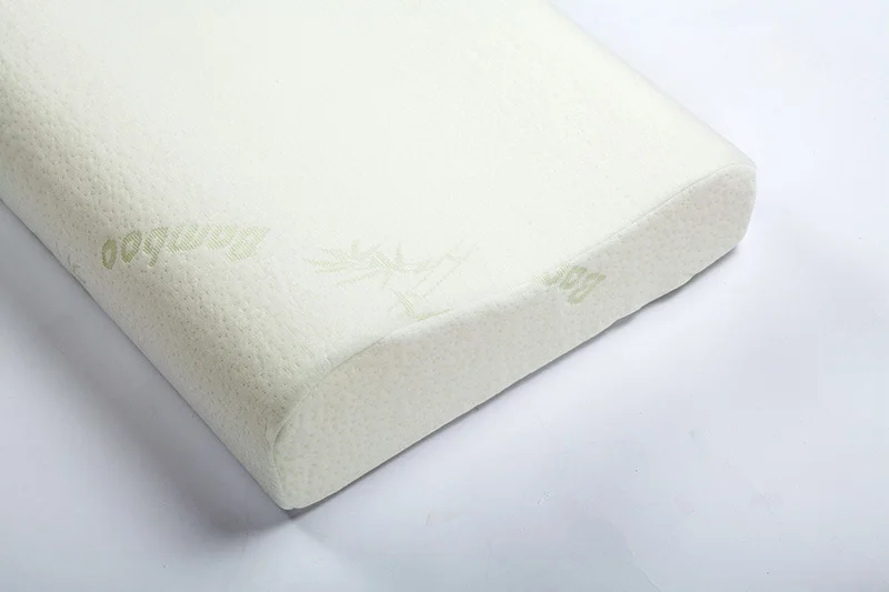 Бамбуковая подушка из пены памяти, размер 40x60 см, Высококачественная массажная подушка, пена памяти, бархатная пеноподушка, съемная подушка - Цвет: Белый