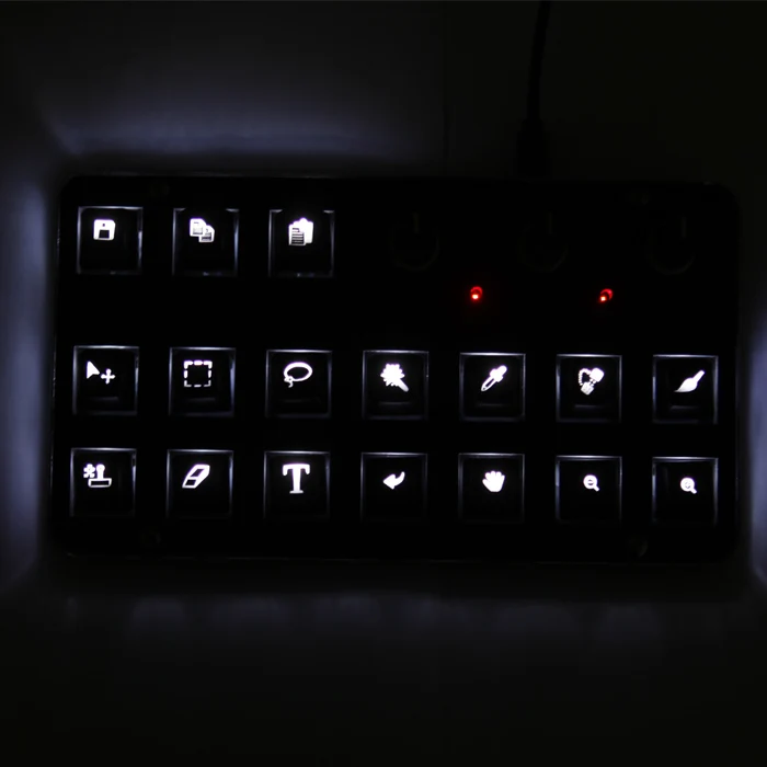 US $122.59 Ps Adobe Photoshop Physical Shortcut USB Keyboard Dial Macro Hot Key Save Copy Paste Move Choose Lasso for Windows Mac