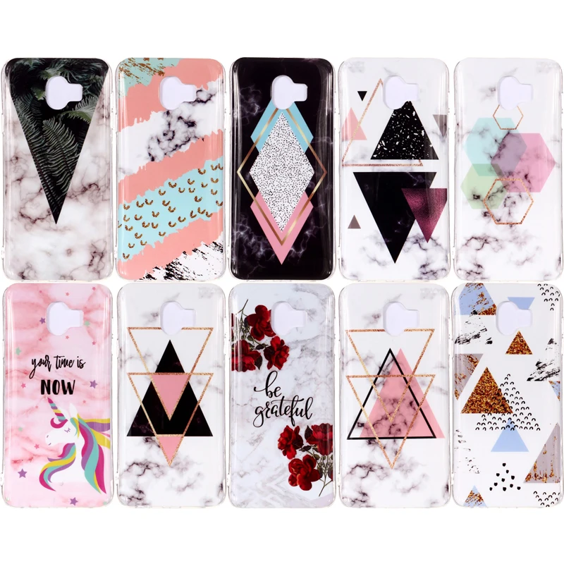 

Fashion Marble Soft TPU Case Cellular Phone Silicone Cover Shell Coque Fundas Hull for Samsung Galaxy J3 J4 J6 J7 J8 2018