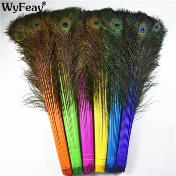 

Wholesale 200Pcs Natural Peacock Feathers for Crafts 70-80CM/28-32 " Wedding Feathers Decoration Long Feathers Carnival Plumas