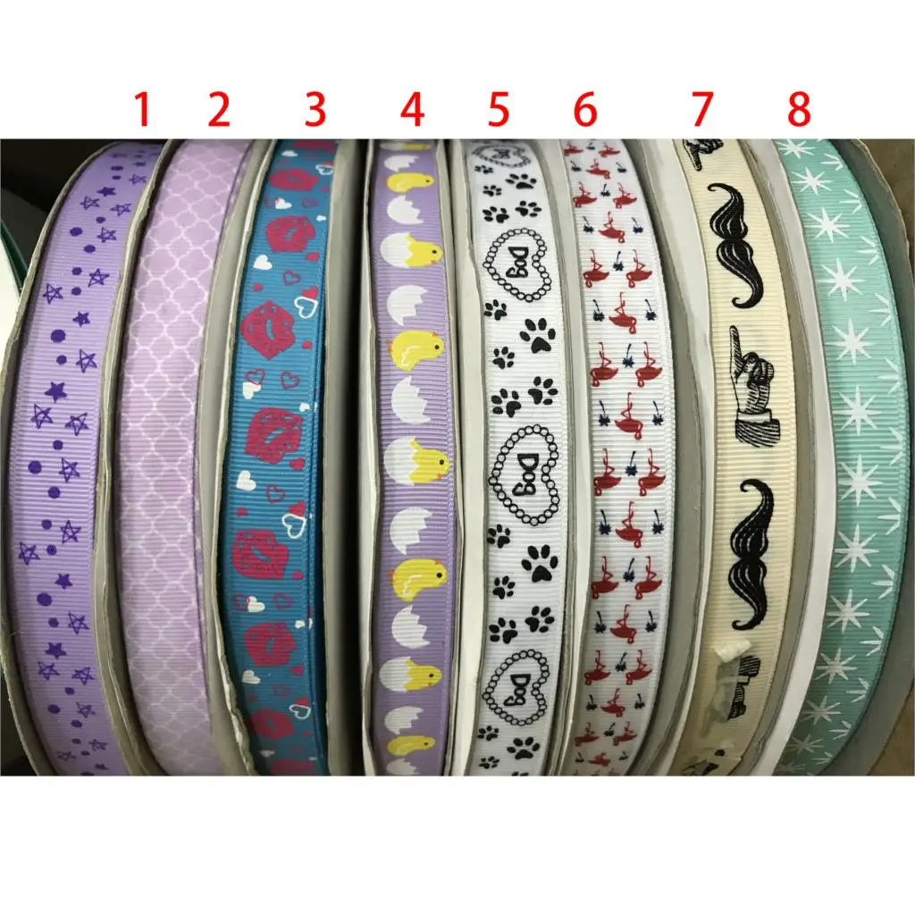 crazy discount 5 8 16mm star lip mustache printed grosgrain ribbons