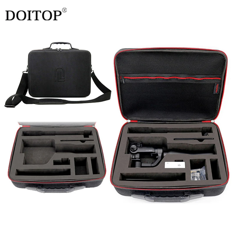 

DOITOP Hard Storage Box Shoulder Bag Waterproof Case For Zhiyun Smooth Q Handheld 3 Axis Gimbal For GoPro Xiaoyi Action Camera #