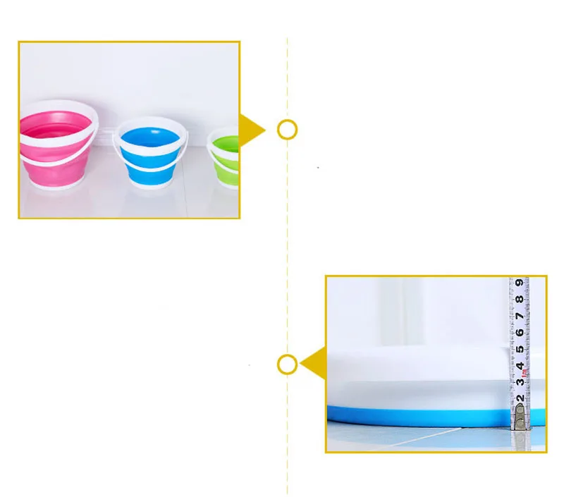 Практичное портативное складное ведро для улицы, утолщенное ведро для мойки автомобилей, кемпинга, рыболовных бочек, многофункциональные принадлежности для ванной и кухни