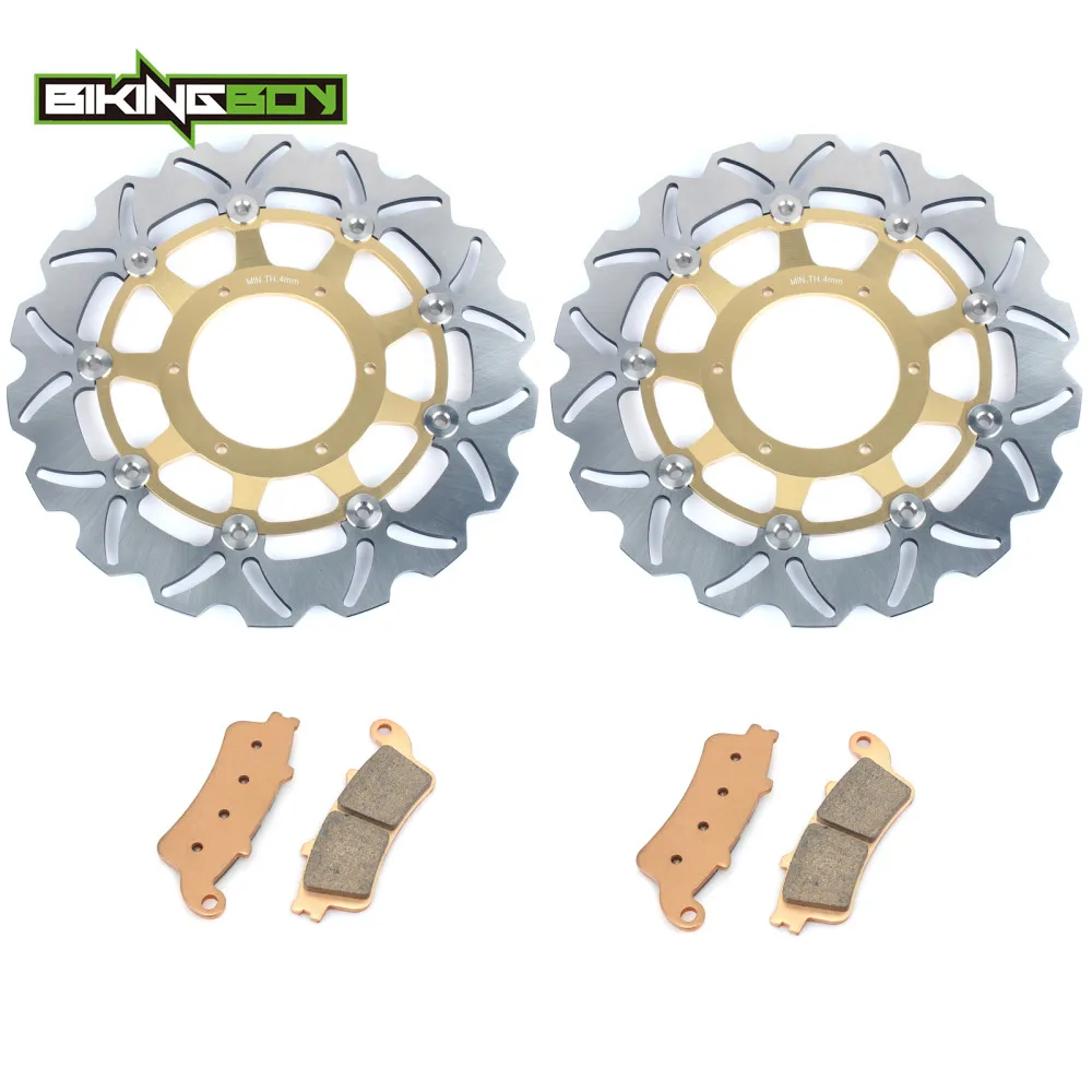 BIKINGBOY спереди тормозные диски роторов диски колодки для Honda VTX 1800 R Литые колеса спиц 02-07 VTX1800 F N T 11 10 09 08 07 06