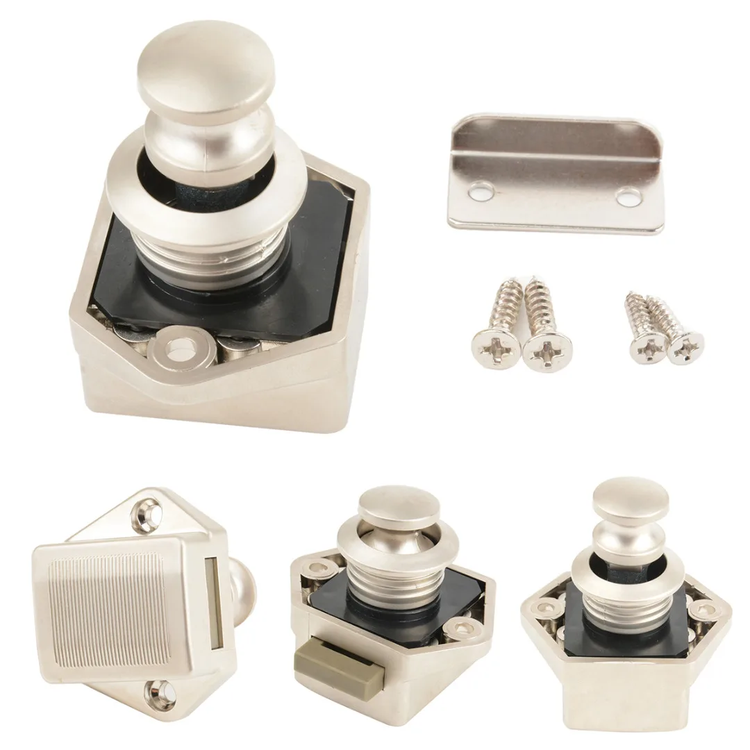 

1pc MIni Push Button Latch Lock Useful Drawer Cupboard Door Knob Caravan Camper Motor Pop Up Knobs Hardware Accessories