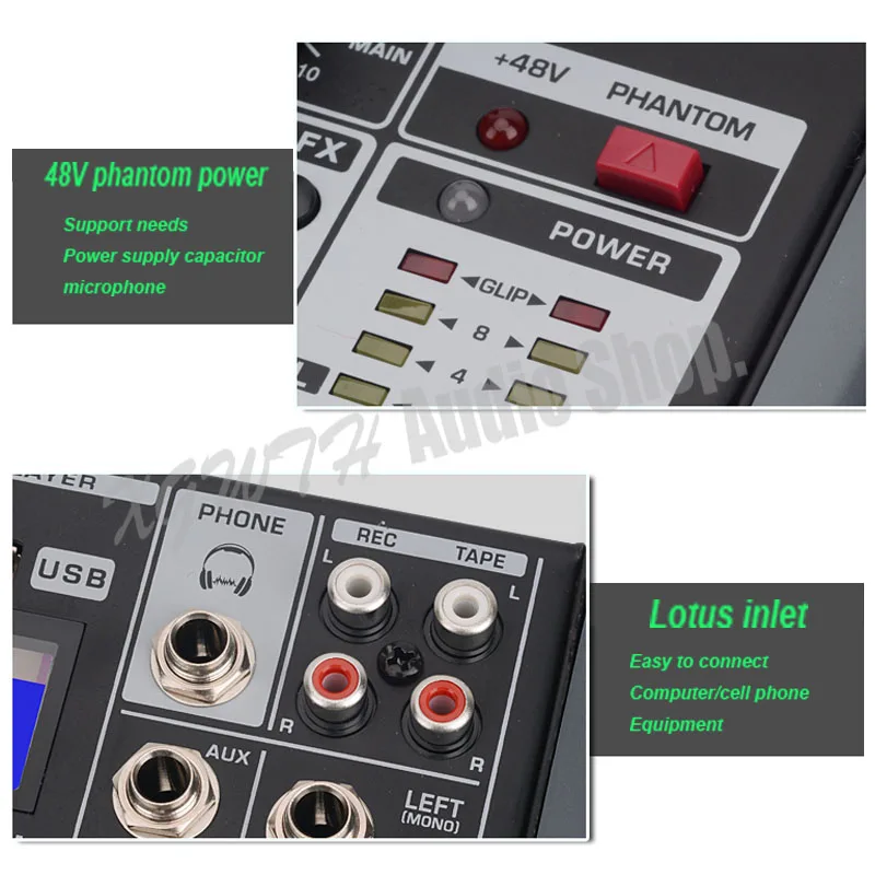 12 Channel Mixer 16 Digital Reverb Effects Seven