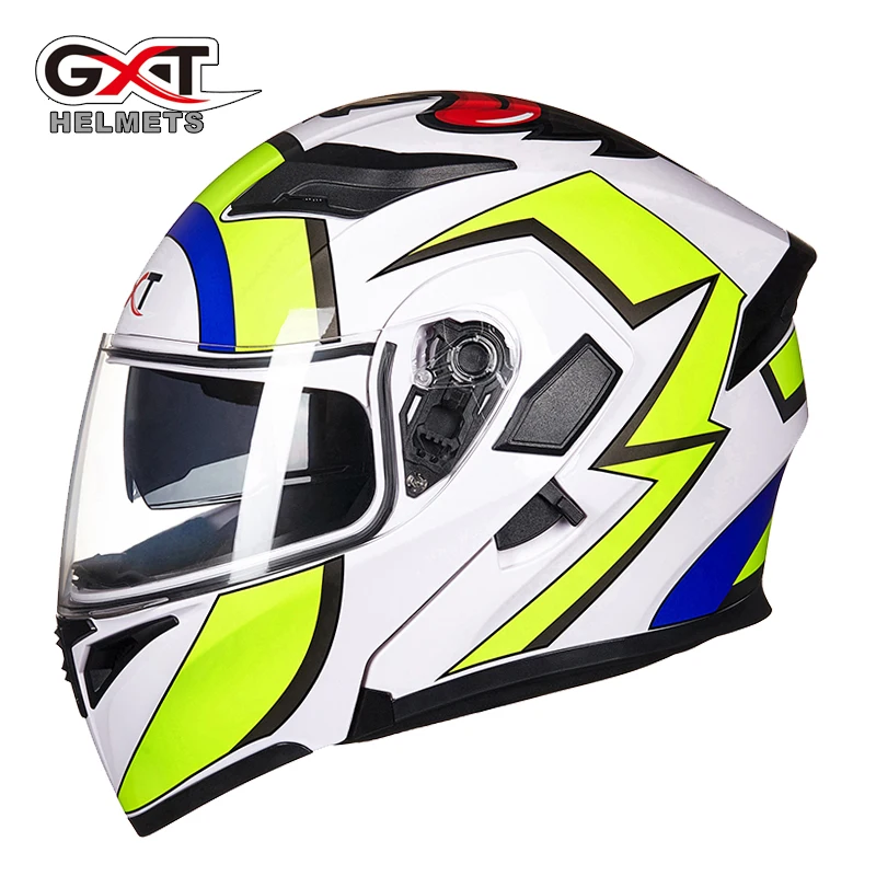 GXT флип-ап мотоциклетный шлем двойная линза анфас шлем Casco Racing Capacete с внутренним солнцезащитным козырьком можно положить bluetooth-гарнитуру