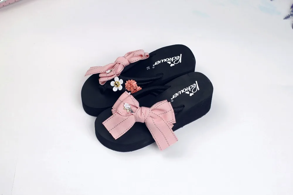 2019 Summer New Korean Womens Non-slip Wedge High Heels Flip Flops Slippers Online Ladies Fashion Platform Shoes55