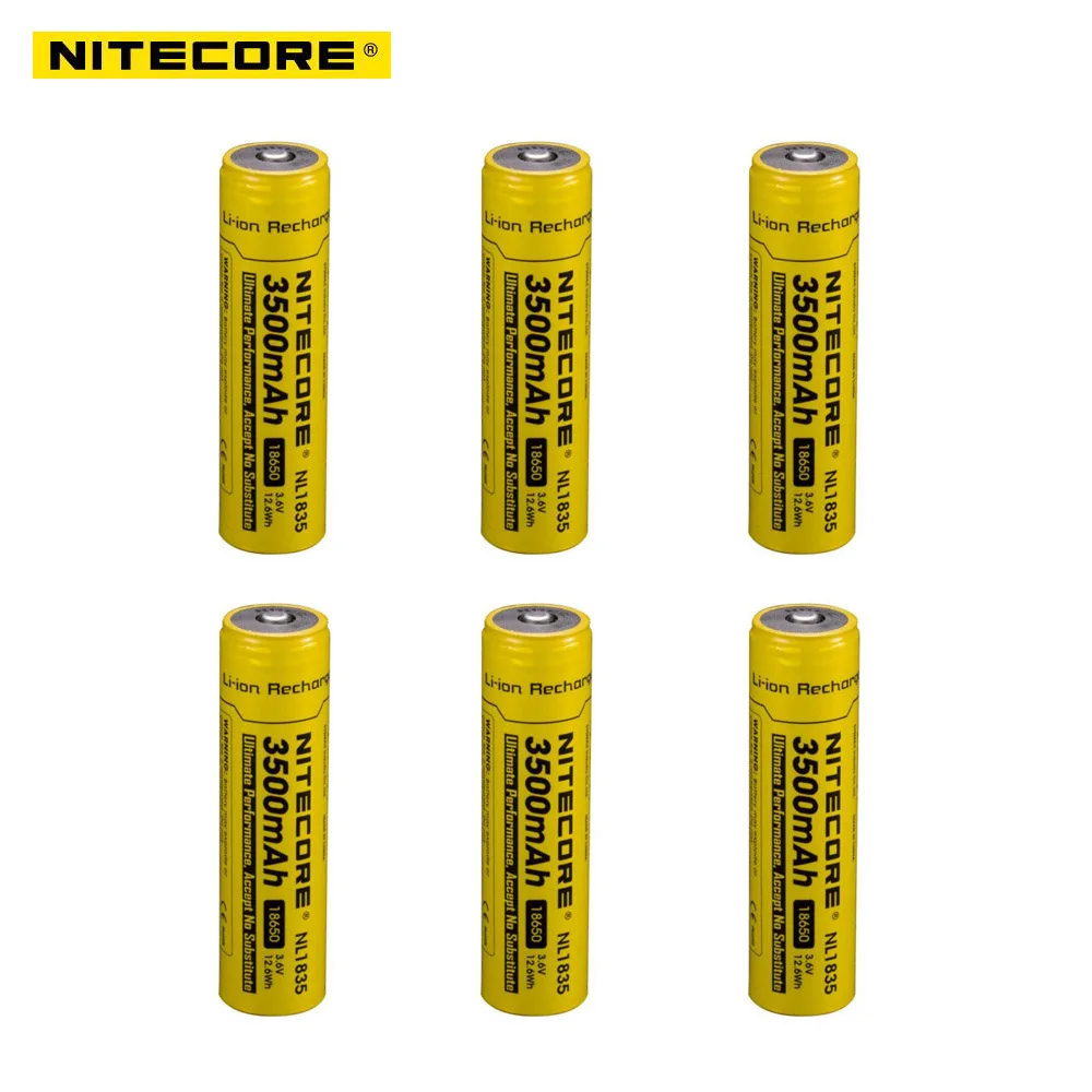 Аккумуляторная литий-ионная батарея Nitecore NL1835 18650 3500 мАч 3 7 в | Освещение