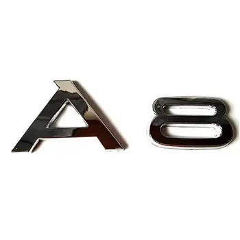 

10pcsxFree Shipping ABS Plastic Chrome Plated Color A-8 Letters and Numbers Car Sticker Emblem Badge Embleme Emblema