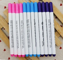 Sanbest 12 шт. стираемая ручка Водорастворимая Ткань двойная функция маркер ручка Портной Мел швейные принадлежности DIY Вышивка крестиком FL00018 - Цвет: 3 color 12pcs